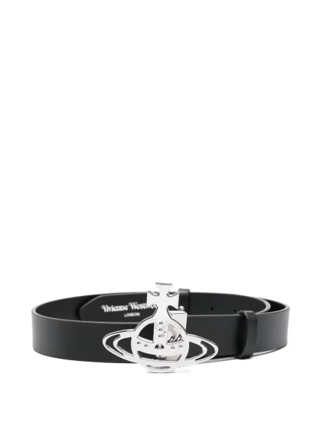 Curea Vivienne Westwood din piele cu cataramă negru