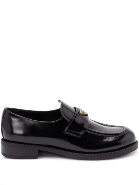Loafersy Prada skórzane czarne