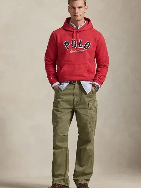 Свитер Polo Ralph Lauren с капюшоном с аппликацией розовый