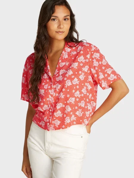 Рубашка Tommy Jeans красная