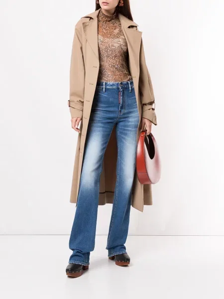 Blugi evazați Dsquared2 evazate albastru