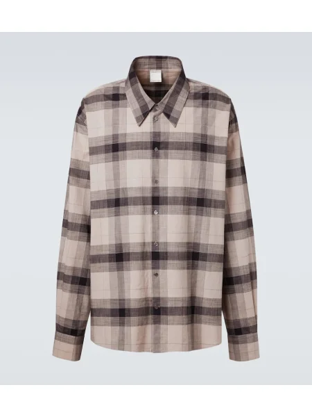 Koszula Calvin Klein Collection w kratkę beżowa