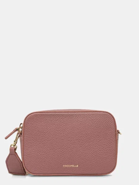 Coccinelle geantă crossbody pentru femei din piele roz
