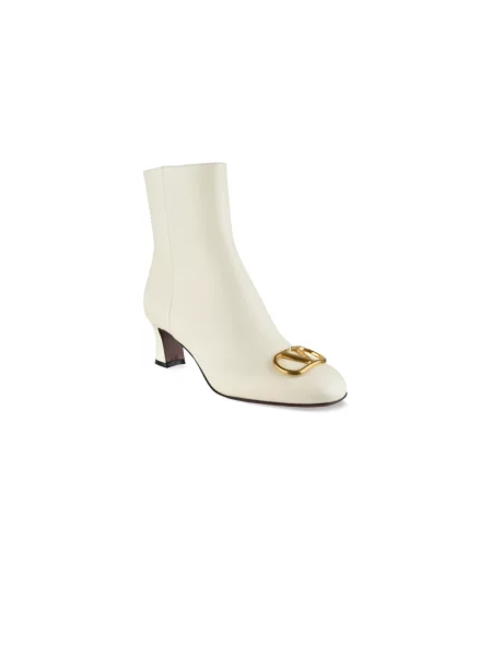 Buty do kostki Valentino Garavani skórzane białe
