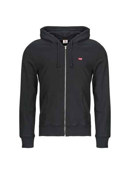 Levi's melegítőfelső férfi sima kapucnis fekete