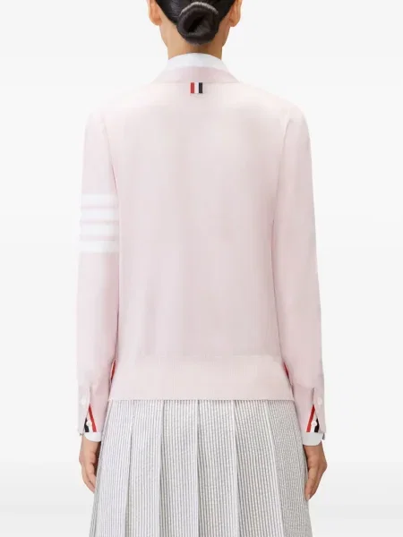 Cardigan Thom Browne cu decolteu în V roz