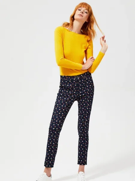 Pantaloni Moodo cu imagine albastru