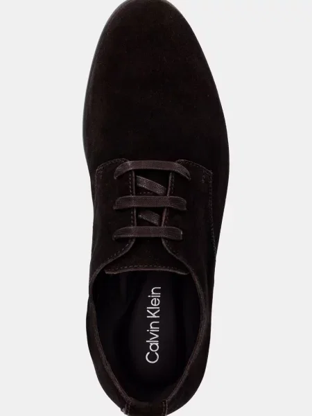 Velúr derby cipő Calvin Klein barna