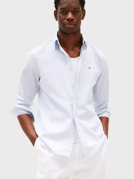 Смугаста сорочка Tommy Hilfiger блакитна