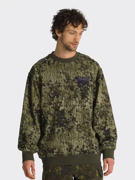 Світшот Vans Rain Camo Crew поліестер/гума хакі