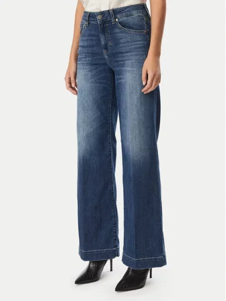 Liu Jo Jeans hlače Mornarsko Wide Leg modra