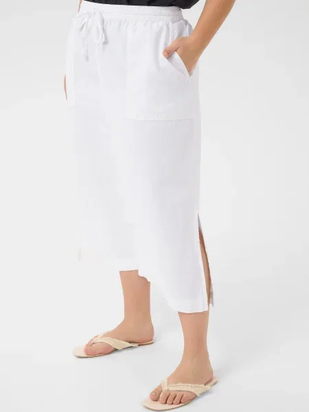 KAFFE CURVE Sukňa KCNana' biela