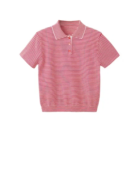 MANGO Sveter ZEBRAP červená biela