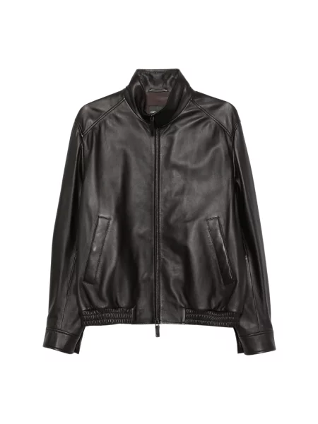 Kurtka skórzana Emporio Armani czarna