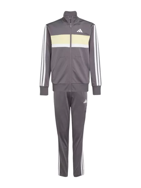 ADIDAS SPORTSWEAR Costum de trening Seasonal Essentials Tiberio galben pastel / pământiu alb