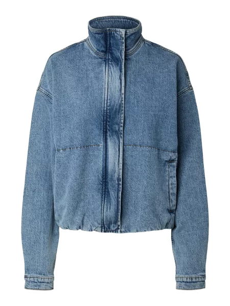 PIECES Geacă de primăvară-toamnă PCGRACE denim albastru