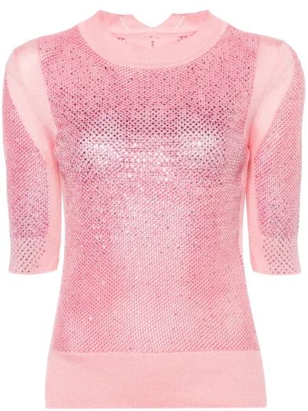 Top Ermanno Scervino de cristal roz