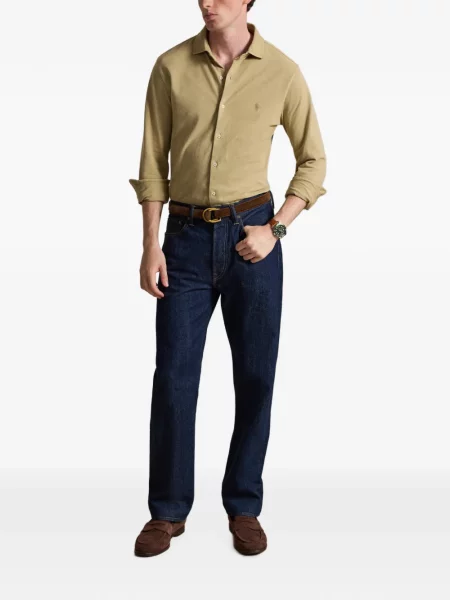 Șosete Polo Ralph Lauren cu model herringbone cu broderie plasă albastru