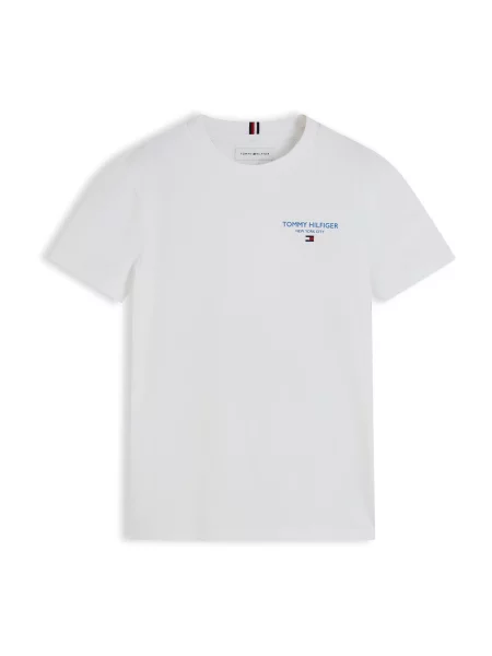 TOMMY HILFIGER Tricou Essential albastru deschis / roșu cireș alb