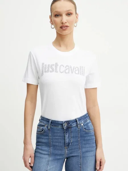 Тениска Just Cavalli дамска бяло