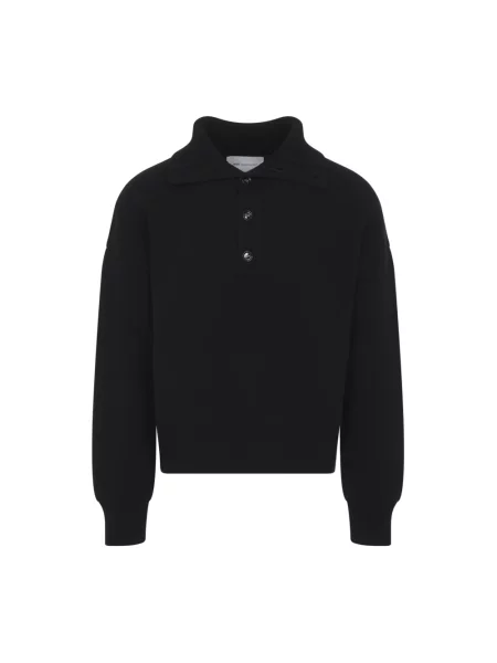 Sweter Ami Paris z wysokim kołnierzem czarny