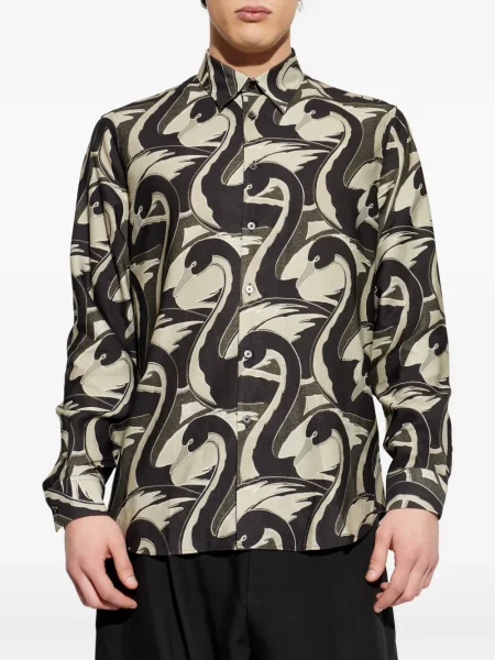 Cămașă Paul Smith cu imagine lungă negru