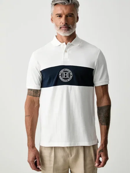 Tricou polo Hackett London bej