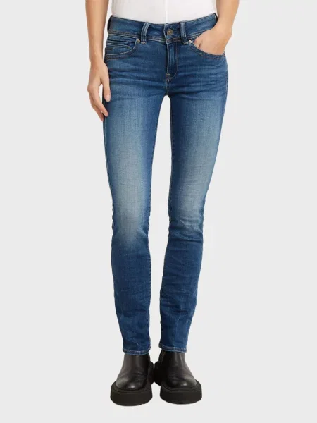 Прямі джинси G-Star бавовна/еластан синій