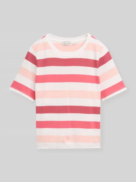 T-shirt o kroju relaxed fit z czystej bawełny Tom Tailor