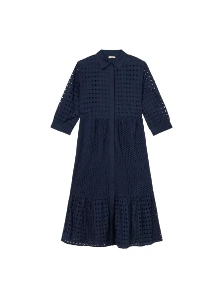 Sukienka Oltre koronkowa niebieska