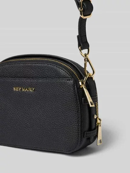 Torebka typu crossbody z miksu skóry Hey Marly czarna