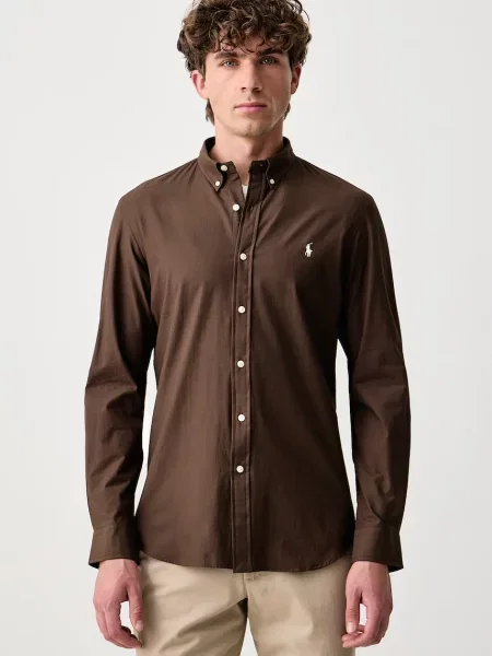 Polo Ralph Lauren cămașă pentru bărbați din cu maro