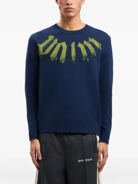 Pulover Palm Angels cu imagine albastru