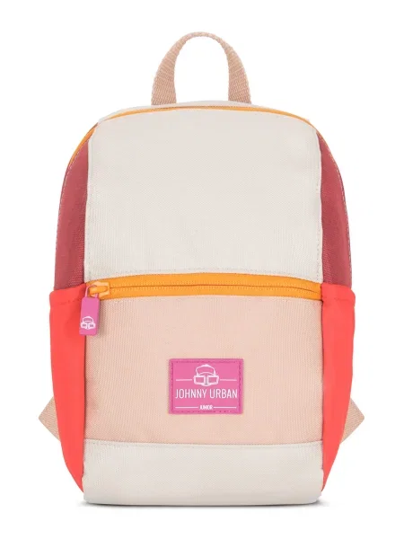 Johnny Urban Rucsac Leo bej / portocaliu homar / roșu alb
