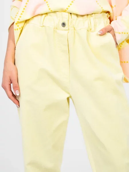 Pantaloni Italy Moda galben