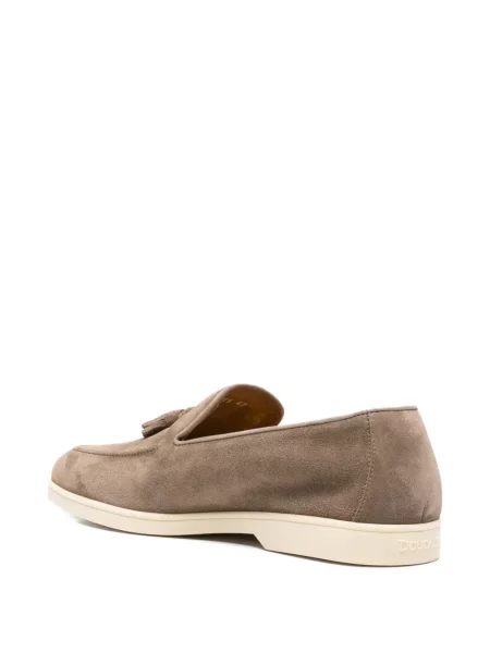 Pantofi loafer Doucal's din piele de căprioară gri