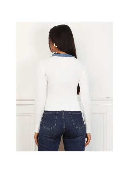 Pulover La Modeuse alb