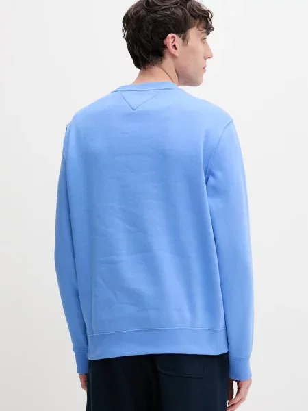 Tommy Jeans bluza z bawełną niebieska