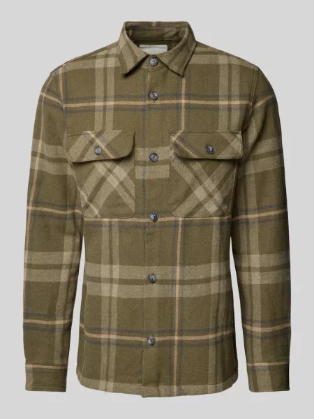 Kurtka koszulowa o kroju slim fit z kołnierzykiem typu kent model ‘RAYMOND’ Jack & Jones Premium