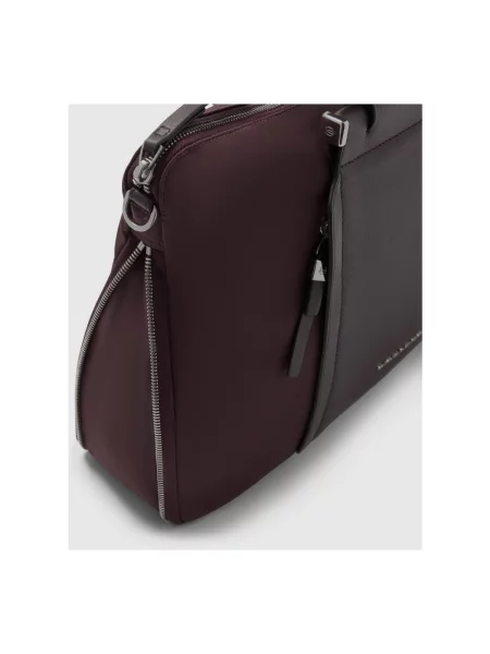 Torba na laptopa Piquadro skórzana elegancka brązowa