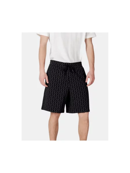 Armani Exchange teplákové šortky pánske čierna
