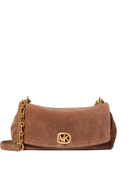 Geantă Michael Kors din piele de căprioară maro
