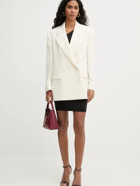 Піджак Marella MLTFERVORE двобортний однотонний бежевий