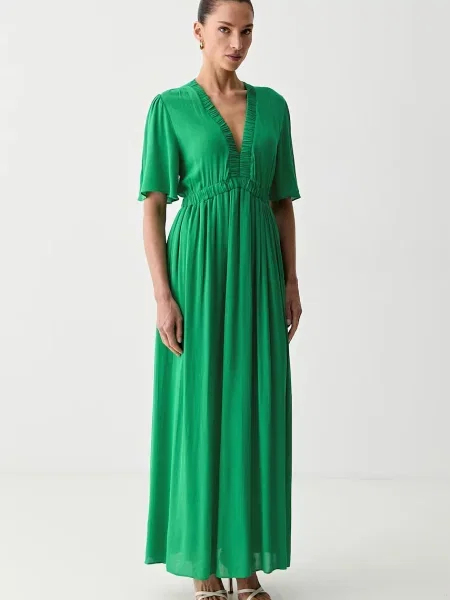 Morgan rochie de vară din vâscoză ROGLIM verde