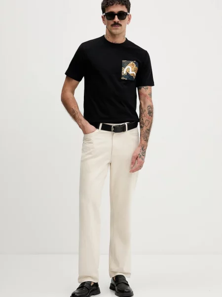 Футболка Evisu с накладными карманами черная