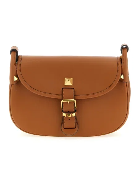 Torebka crossbody Valentino Garavani skórzana brązowa