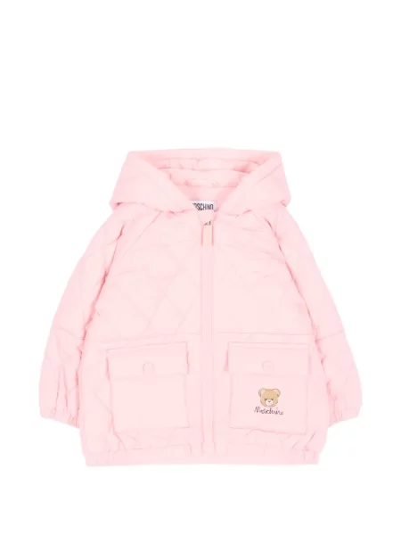 Kurtka dziecięca Moschino różowa