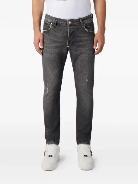 Skinny fit džínsy Philipp Plein sivá