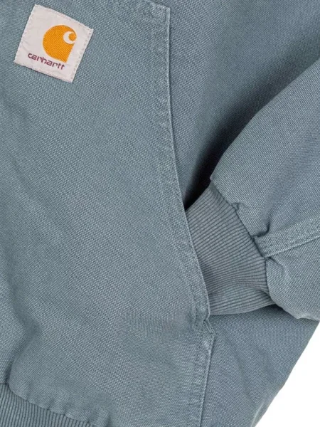 Geacă Carhartt Wip cu glugă albastru