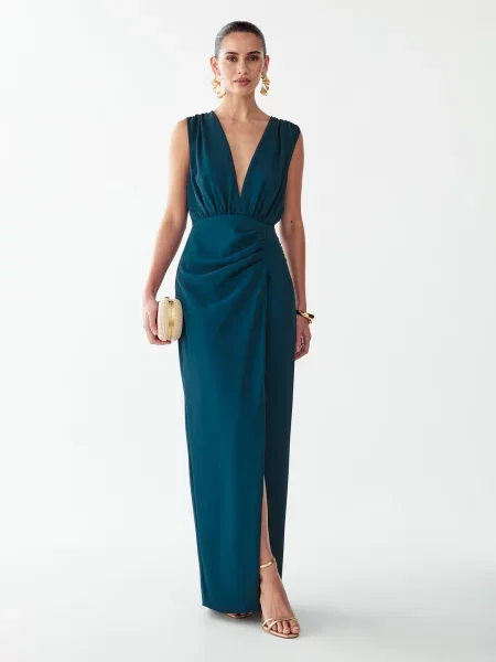 BWLDR Rochie Lois pin verde